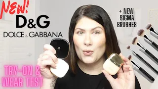 NEW DOLCE & GABBANA MAKEUP + NEW SIGMA BRUSHES | TRY-ON & WEAR TEST