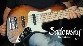 Sadowsky MetroLine Single Cut Vintage J-J 5-String Bass Demo with Lars Lehmann