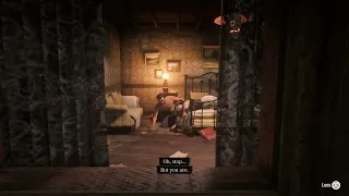 Addicted couple intimate in their bed in Valentine Red Dead Redemption 2