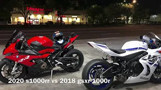 2020 s1000rr vs 2018 Gsxr 1000r