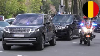 Federale Politie DGA-DAP begeleidt kroonprinses Elisabeth van België door druk Brussels verkeer