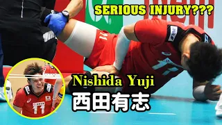 Nishida Yuji 西田有志 injury can't walk by himself