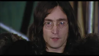 The Beatles: Get Back - John Lennon improvs a poem to the camera
