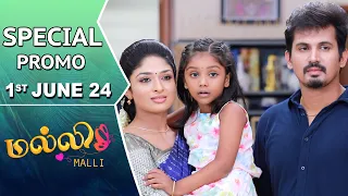 Malli Serial | Special Promo | 1st June 24 | Nikitha | Vijay | Saregama TV Shows Tamil