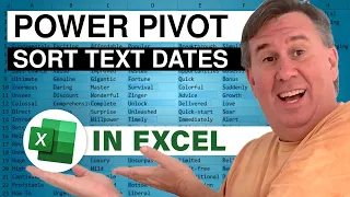 Excel - Sort PowerPivot Text Dates: Episode 1678