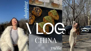 VLOG / первый день учебы в Китае / шоппинг, университет🌸🤍