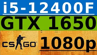 GeForce GTX 1650 -- Intel Core i5-12400F -- CSGO FPS Test i5-12400