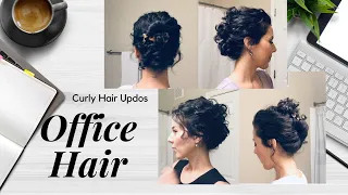 Curly Hair Updos | Women's Work & Office Hairstyles (Tutorial)