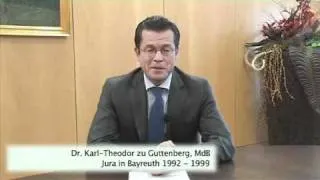 Dr. Karl Theodor zu Guttenberg wirbt für Uni Bayreuth