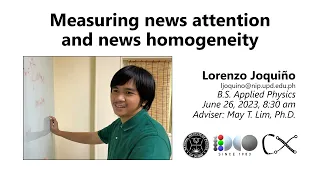 Entropy measurements on news attention and news homogeneity [Lorenzo Gabriel P. Joquiño]