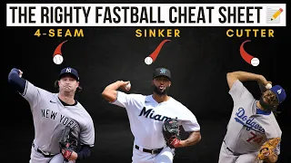 The Ultimate Cheat Sheet For Righty 4-Seams, Sinkers, and Cutters