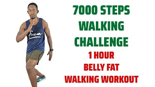 🔥7000 Steps Challenge🔥1 Hour BELLY FAT Walk at Home Workout🔥600 Calories🔥