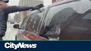 Montreal hit with freezing rain leaving sidewalks and roads slippery