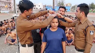 Mp police 👮‍♀️ girls height Measurement video.