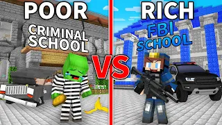 Mikey CRIMINAL School vs JJ FBI School in Minecraft (Maizen)