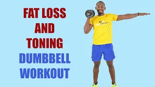 FAT LOSS AND TONING Full Body Dumbbell Workout at Home