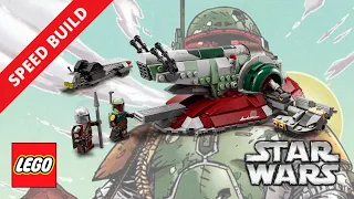 Lego Star Wars Mandalorian Boba Fett’s Starship 75312 Speed Build