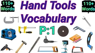 Hand Tools Vocabulary in English with Pictures |P:1| New Hand Tools Vocabulary words here in English