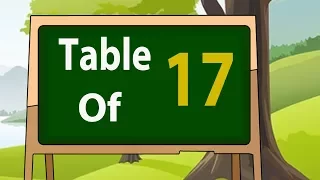 17 Times Table For Beginners |17x Table | Learn Seventeen Multiplication Tables For Kids - Maths