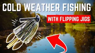 COLD Weather Kayak BASS FISHING - Flipping a JIG!