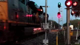 Amtrak Train Follows CSX Train