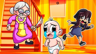 BEBE NOOB SE HACE ENOJAR A LA ABUELA MALVADA! 😡🔪 BEBE NOOB Y NOOBSI ESCAPAN GRANNY SIMULATOR