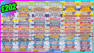 £202 OF SCRATCH CARDS FROM THE NATIONAL LOTTERY FOR MR WACKYS BIRTHDAY 🎉 #scratchcards #live