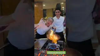 📌 Ребята кулинарят на огне в отеле Турции - Megasaray Resort Side 🇹🇷 #турция #всевключено #туризм