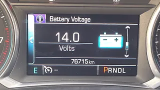 How to Active  " Battery Voltage " on Chevy Malibu 2016-2019