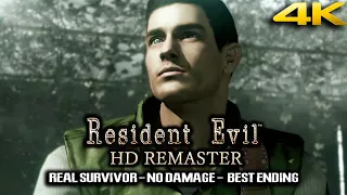 RESIDENT EVIL HD REMASTER (PC) CHRIS | Real Survivor - No Damage - Best Ending【4K60ᶠᵖˢ UHD】