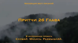 Притчи 26 (Нрп) | Роющий яму, сам в нее упадет; на катящего камень скатится камень.