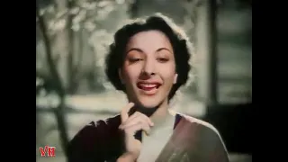 Colourised song "Dhadke Mera Dil" from original Black and White film "Babul" 1950