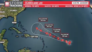 Hurricane Lee Wednesday PM update, expected to become extremely dangerous storm