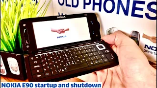 Nokia E90 startup and shutdown - by Old Phones World
