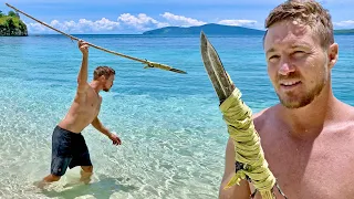 Hand Made Spear (that works) Spearing Fish Catch n Cook
