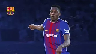 Yerry Mina’s first training session with FC Barcelona Leagends 2018 HD