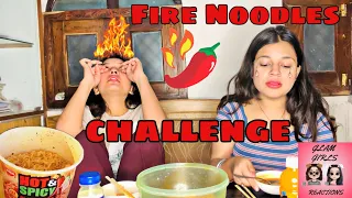 Fire Noodles Challenge | Glam Girls Reactions