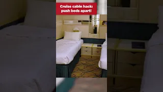 CRUISE CABIN HACK: Move the beds apart for more space! #shorts