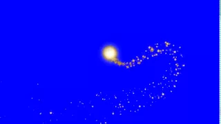 Футаж Комета из золотых блесток хромакей