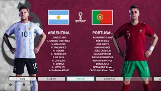 Argentina vs Portugal - FIFA World Cup  2022 Qatar - Messi vs Ronaldo eFootball PES 2021