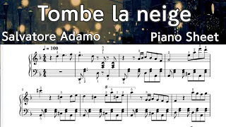 Tombe  la neige/  Piano Sheet Music /  Salvatore  Adamo / by  SangHeart  play