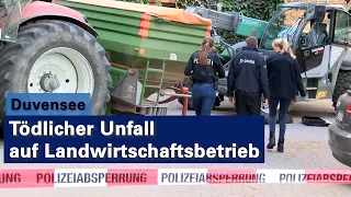 Tödlicher Unfall auf Landwirtschaftbetrieb in Duvensee