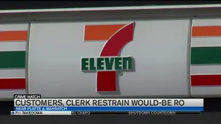 Customers and clerk detain robbery suspect at Colorado Springs 7-Eleven