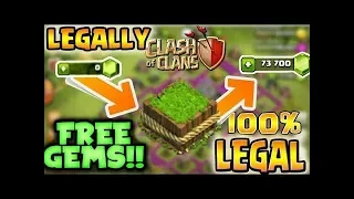 FREE 3000 GEMS LEGALLY 100% !!!!!!!!!! || How To Get Free Gems In Clash Of Clans (NOT CLICK BAIT)