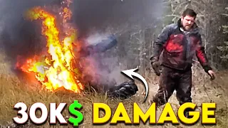 EXPENSIVE quad BURNS to the GROUND | UNUSUAL, SCARY, EPIC  & ANGRY MOTO MOMENTS  Ep.112