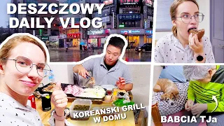 NASZ WSPÓLNY DZIEŃ! Koreański grill z teściową (w domu, bo padało) || DESZCZOWY DAILY VLOG