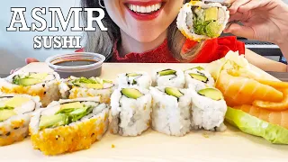 ASMR SUSHI – SALMON SASHIMI, AVOCADO, CALIFORNIA ROLL (EATING SOUNDS) - NO TALKING - DALYASMR