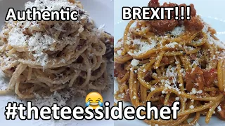 Spaghetti Carbonara 2 ways! BREXIT and authentic Euro versions. Full recipe and taking back control!