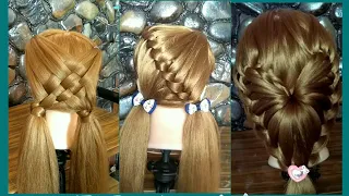 3 Barns frisyrer til skolen. 3 Children's hairstyles for school.3 قصات شعر للأطفال للمدرسة