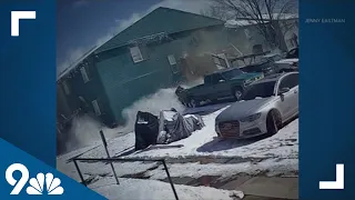 RAW: Surveillance video shows Westminster townhome explosion